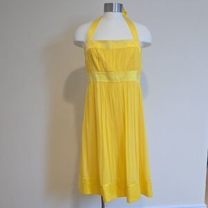 Maggy London Strapless Yellow Dress
